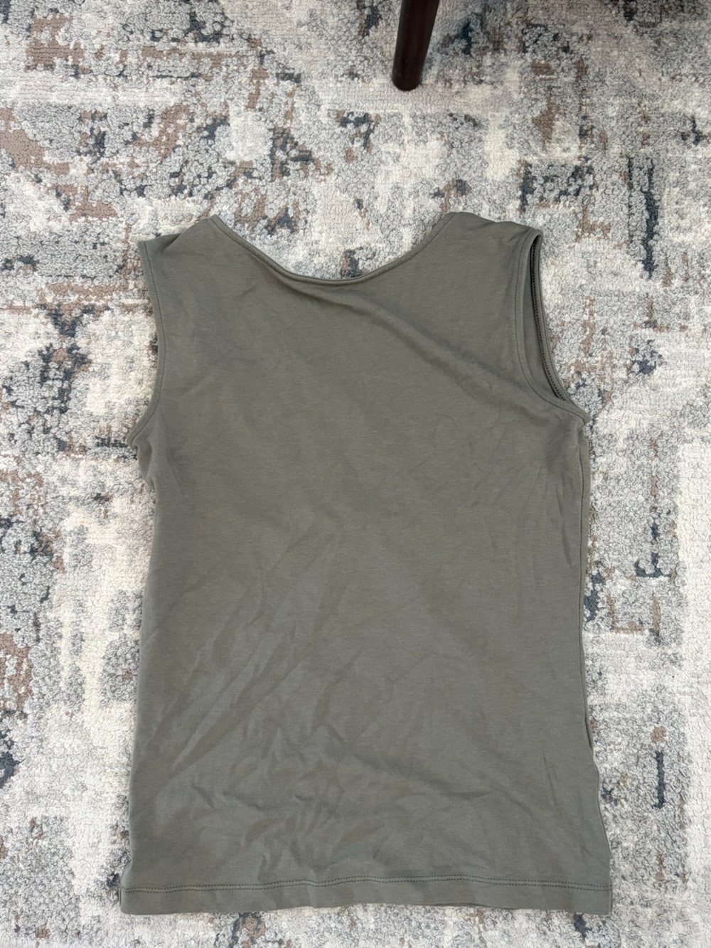 Madewell Olive Backless Tank Top - Ribbed Lightweight Sleeveless